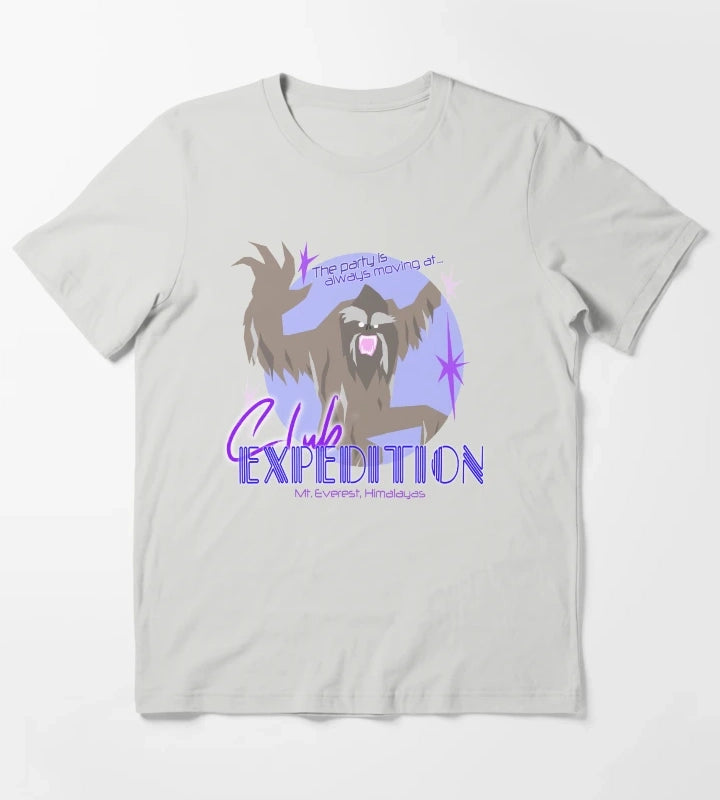 Club Expedition Disco Yeti T-Shirt Light Grey