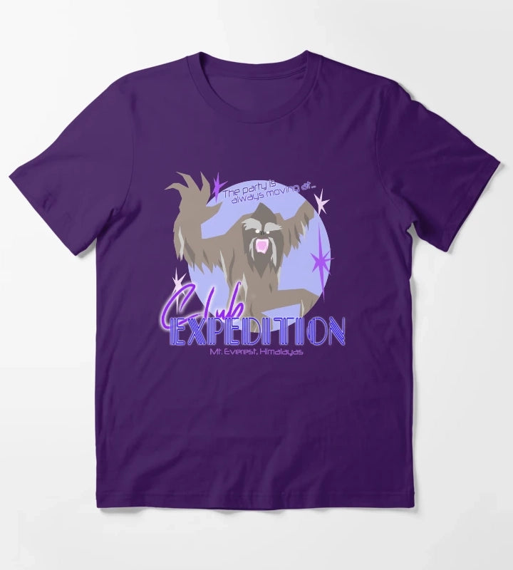 Club Expedition Disco Yeti T-Shirt Purple