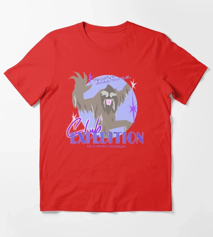 Club Expedition Disco Yeti T-Shirt Red