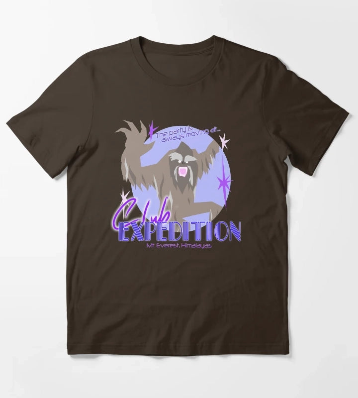 Club Expedition Disco Yeti T-Shirt Brown