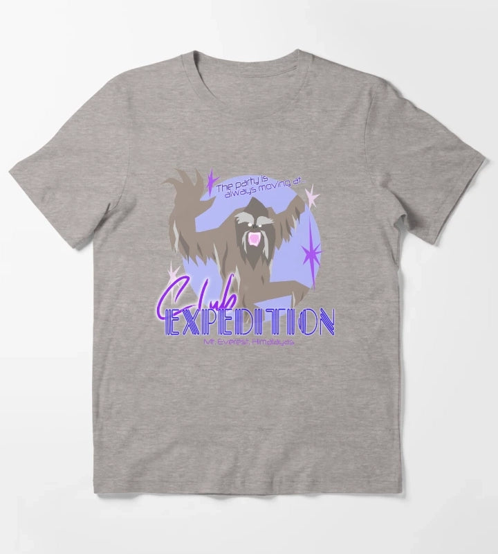 Club Expedition Disco Yeti T-Shirt Heather Grey