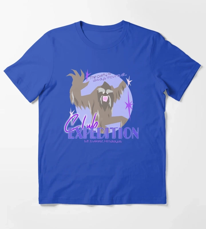 Club Expedition Disco Yeti T-Shirt Blue