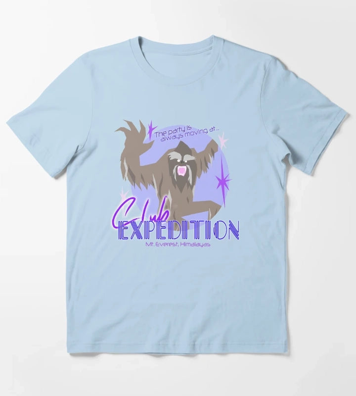 Club Expedition Disco Yeti T-Shirt Sky Blue