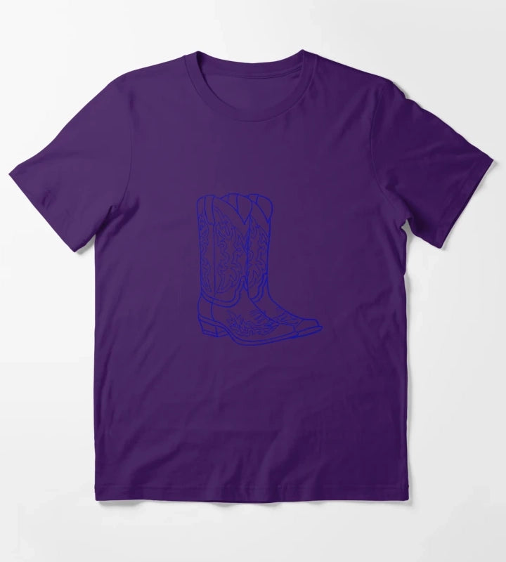 Coastal Cowgirl Boots T-Shirt Purple
