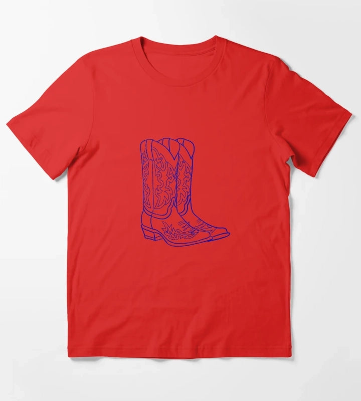 Coastal Cowgirl Boots T-Shirt Red
