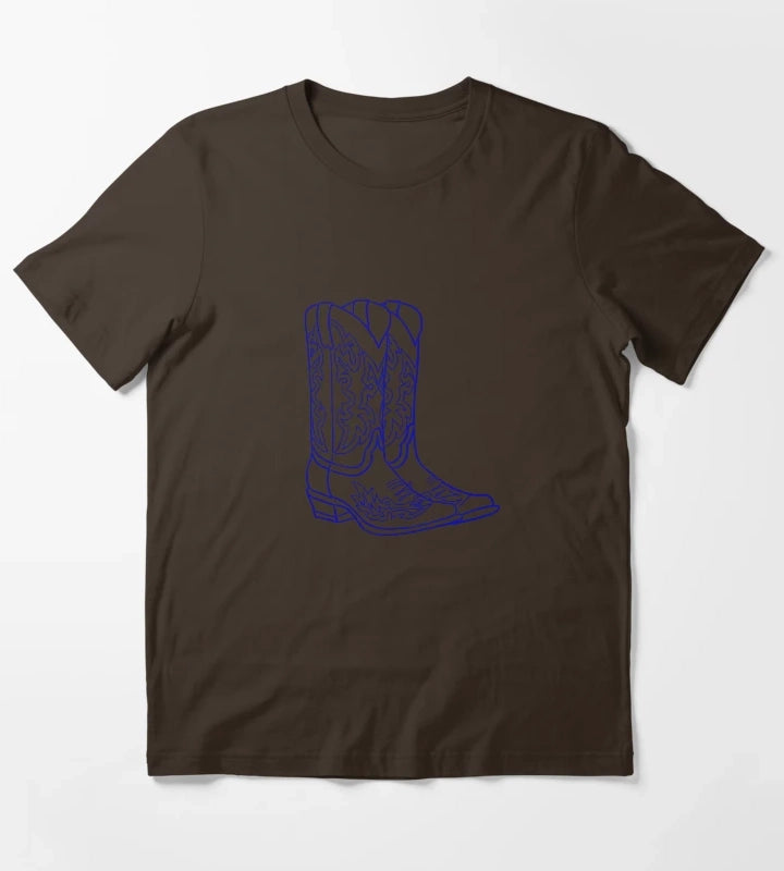 Coastal Cowgirl Boots T-Shirt Brown
