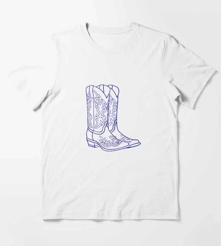 Coastal Cowgirl Boots T-Shirt White