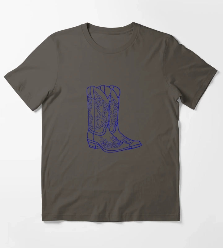 Coastal Cowgirl Boots T-Shirt Dark Grey