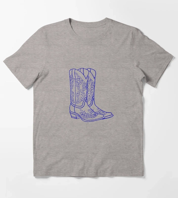 Coastal Cowgirl Boots T-Shirt Heather Grey