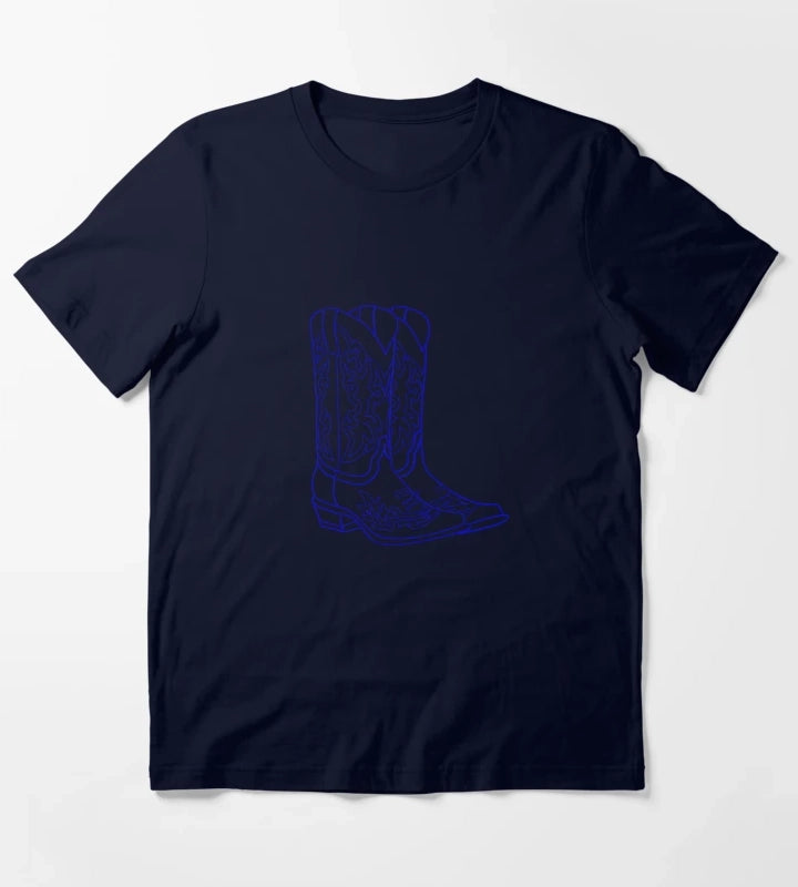 Coastal Cowgirl Boots T-Shirt Navy