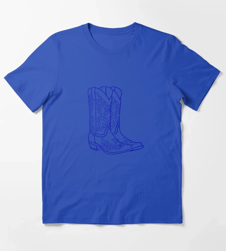 Coastal Cowgirl Boots T-Shirt Blue