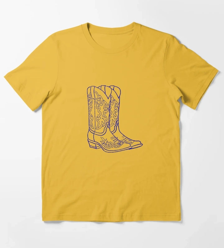 Coastal Cowgirl Boots T-Shirt Yellow