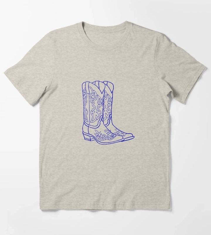 Coastal Cowgirl Boots T-Shirt Cream
