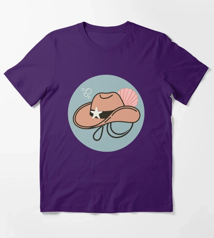 Coastal Cowgirl Hat T-Shirt Purple