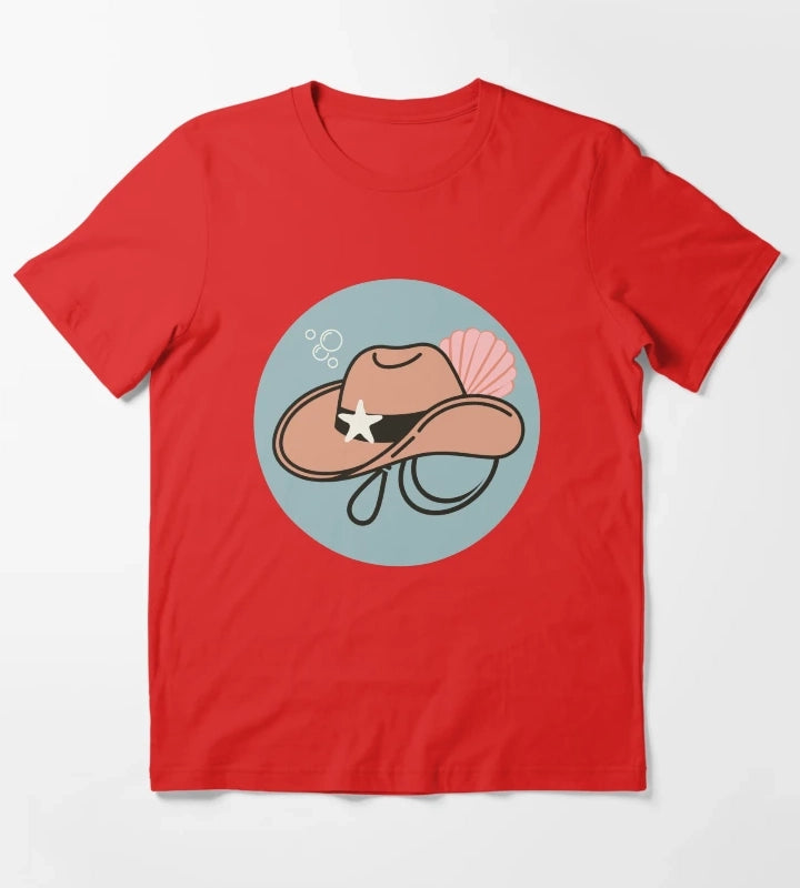 Coastal Cowgirl Hat T-Shirt Red