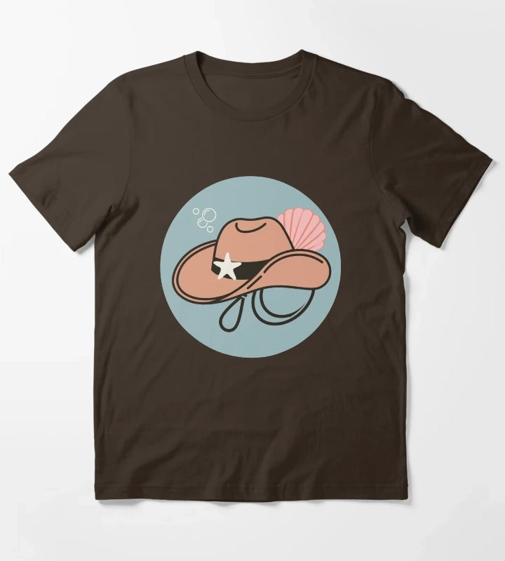 Coastal Cowgirl Hat T-Shirt Brown