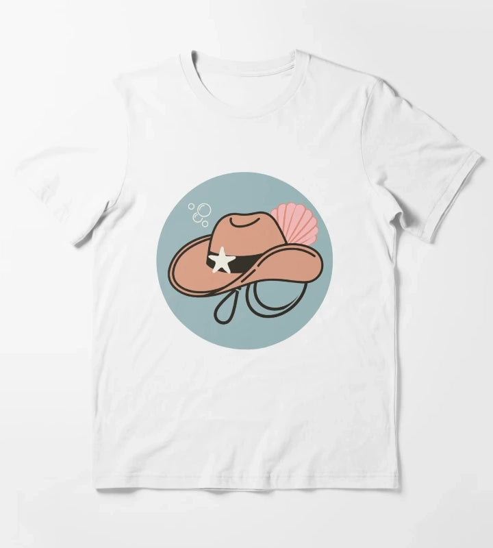 Coastal Cowgirl Hat T-Shirt White
