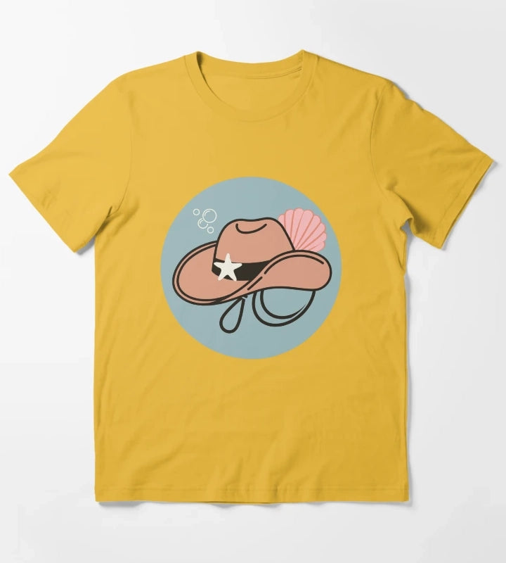 Coastal Cowgirl Hat T-Shirt Yellow