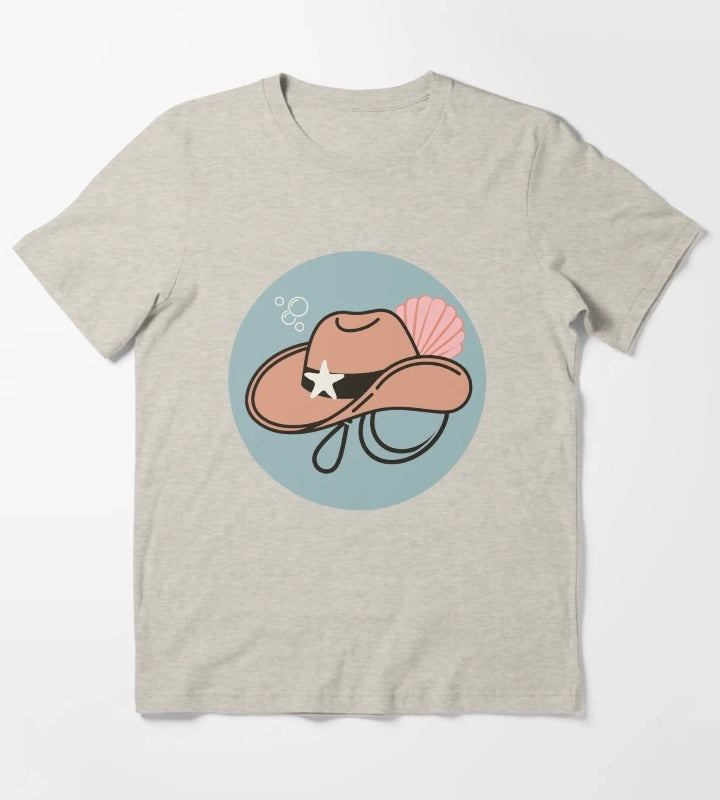 Coastal Cowgirl Hat T-Shirt Cream