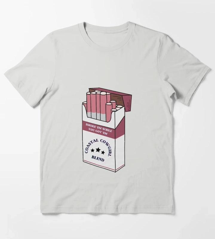 Coastal Cowgirl Smokes T-Shirt Light Grey