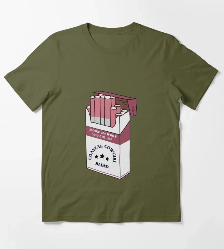 Coastal Cowgirl Smokes T-Shirt Olive Green