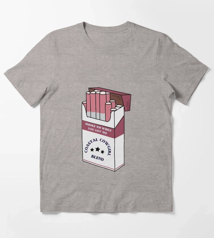 Coastal Cowgirl Smokes T-Shirt Heather Grey