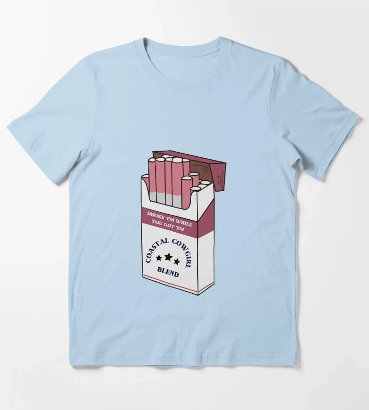 Coastal Cowgirl Smokes T-Shirt Sky Blue