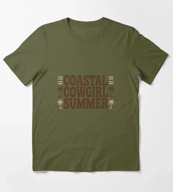 Coastal Cowgirl Summer T-Shirt Olive Green