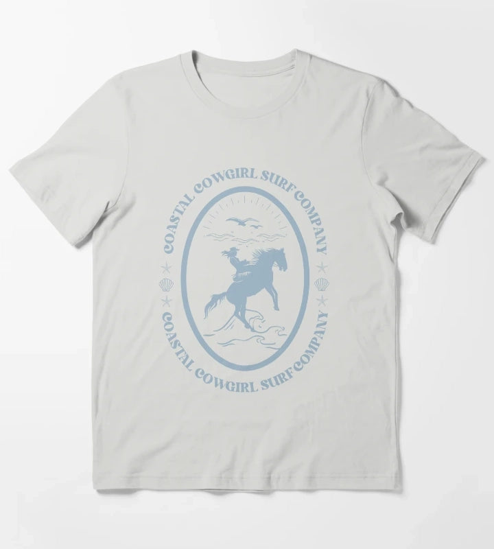 Coastal Cowgirl Surf Company T-Shirt Light Grey