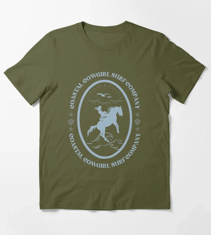 Coastal Cowgirl Surf Company T-Shirt Olive Green