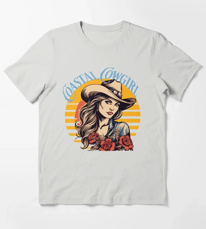 Coastal Cowgirl Vibes Beach Babe Cowgirls gift T-Shirt Light Grey
