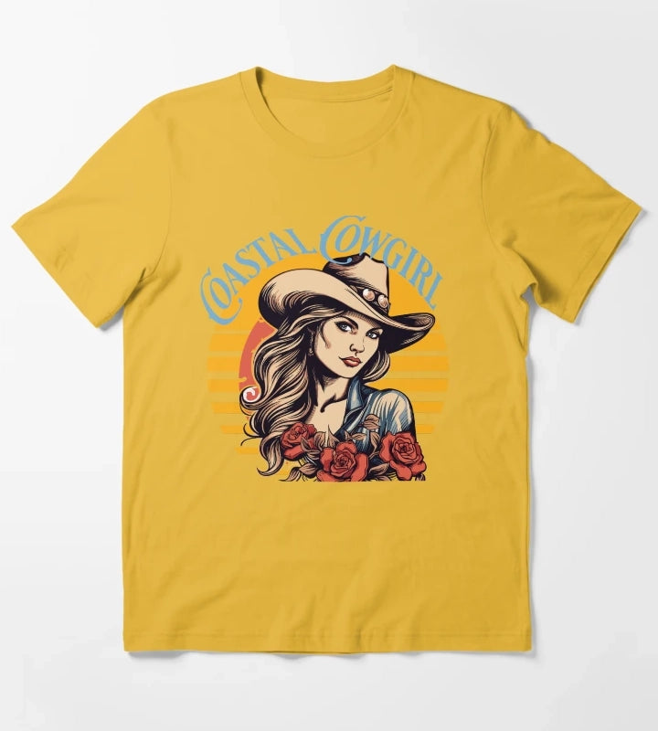 Coastal Cowgirl Vibes Beach Babe Cowgirls gift T-Shirt Yellow