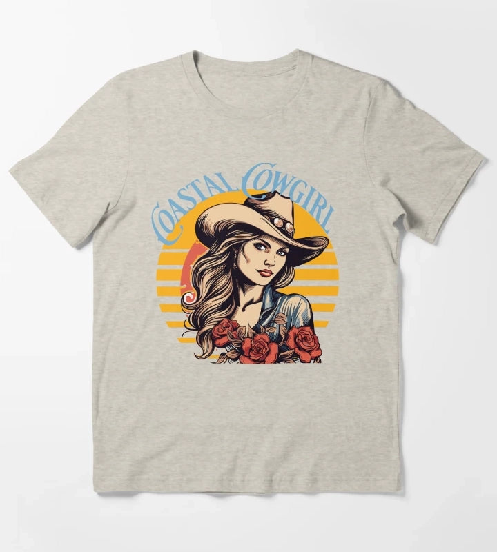 Coastal Cowgirl Vibes Beach Babe Cowgirls gift T-Shirt Cream