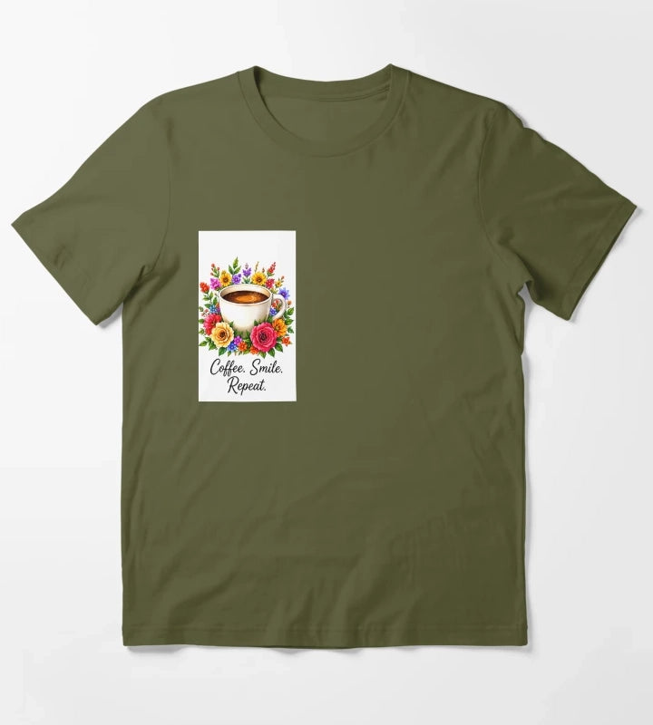 Coffe in garden T-Shirt Olive Green