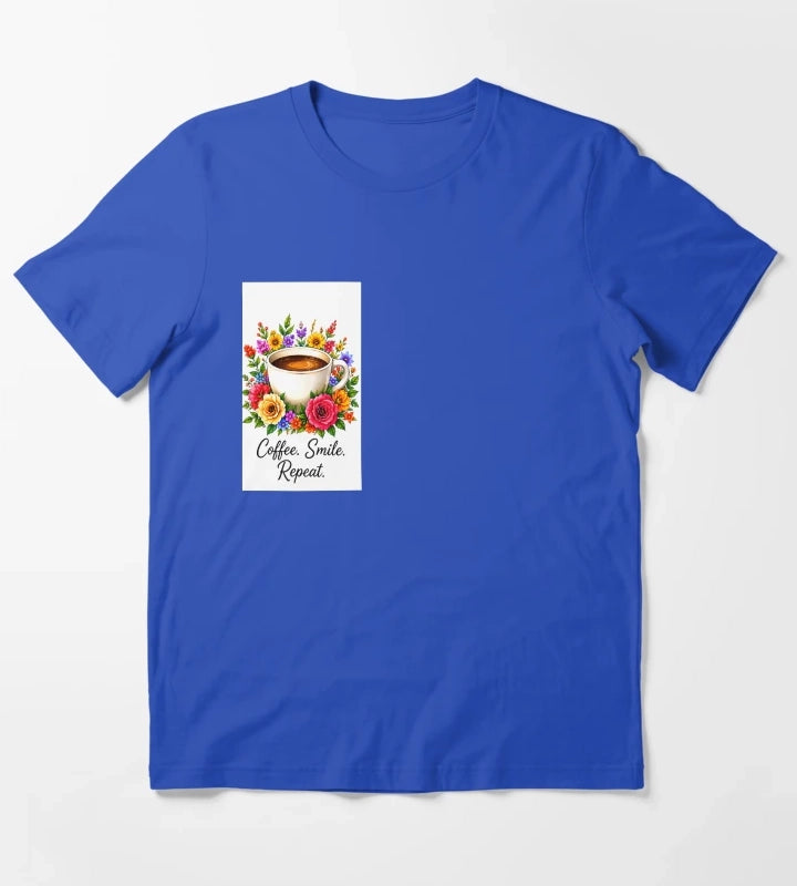 Coffe in garden T-Shirt Blue