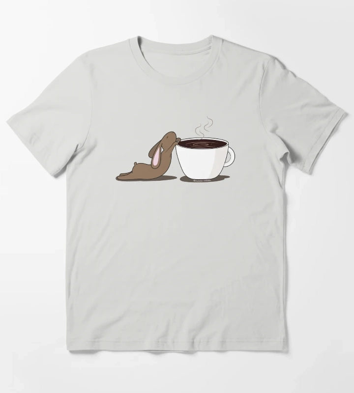 Coffee Addict Bunneh T-Shirt Light Grey