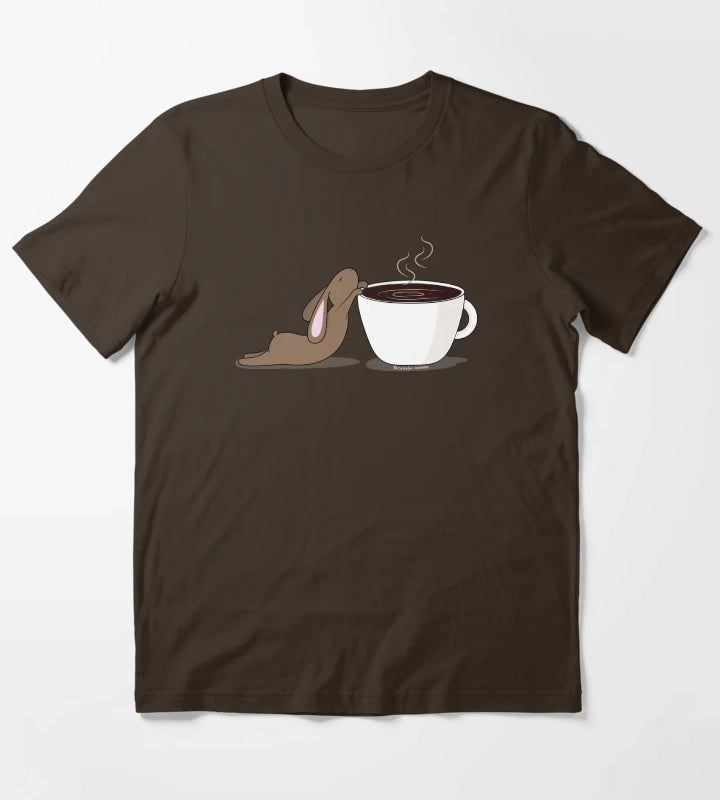 Coffee Addict Bunneh T-Shirt Brown