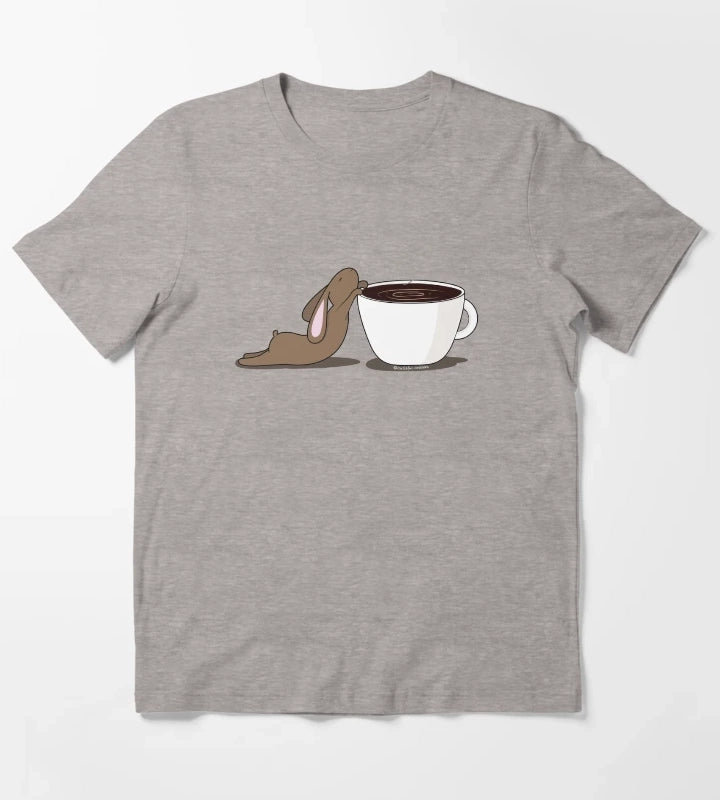 Coffee Addict Bunneh T-Shirt Heather Grey