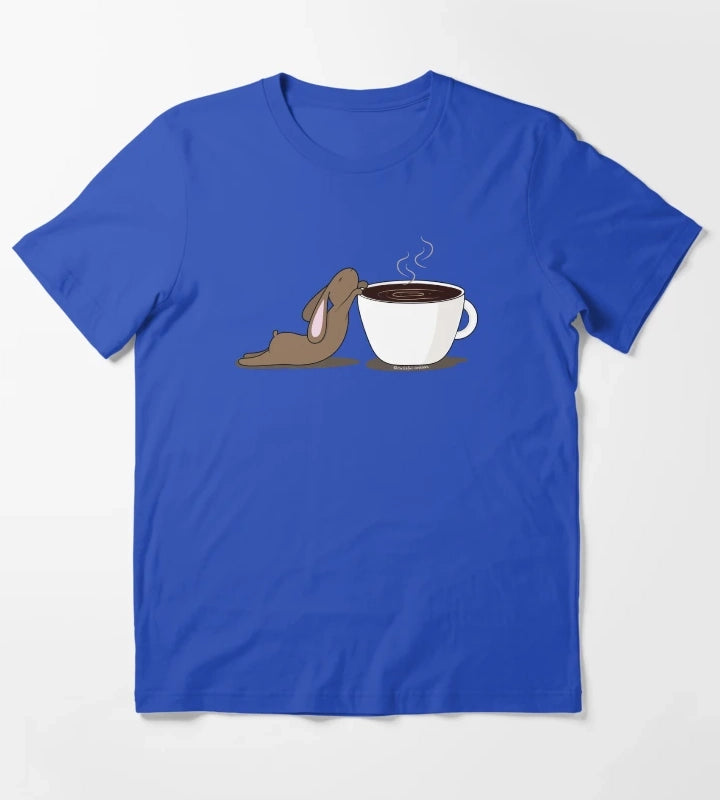 Coffee Addict Bunneh T-Shirt Blue