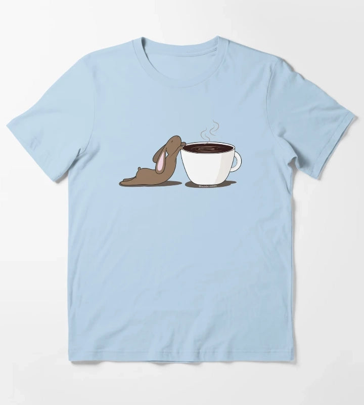 Coffee Addict Bunneh T-Shirt Sky Blue