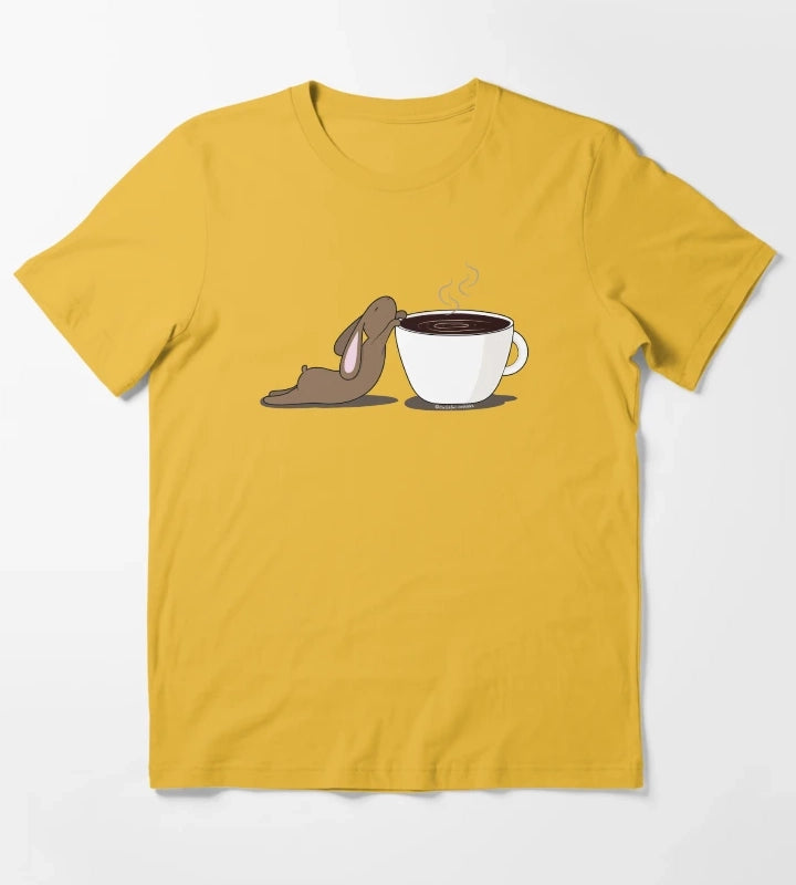 Coffee Addict Bunneh T-Shirt Yellow