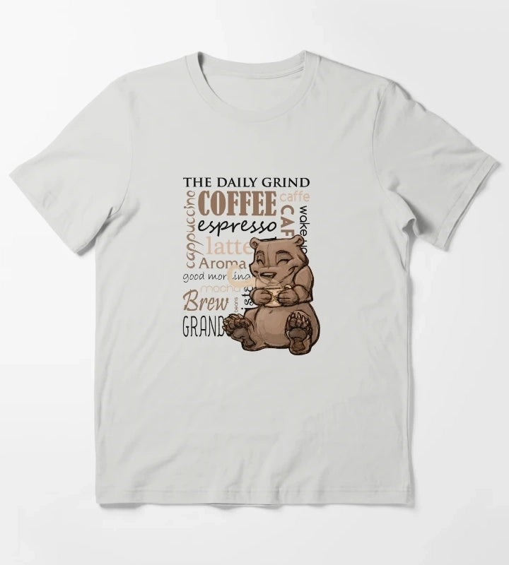 Coffee Bear T-Shirt Light Grey
