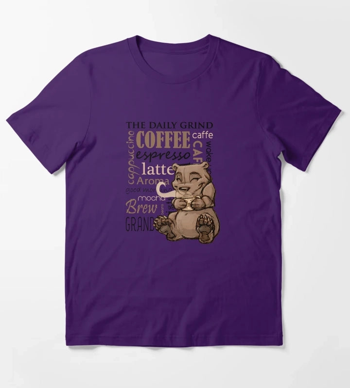 Coffee Bear T-Shirt Purple