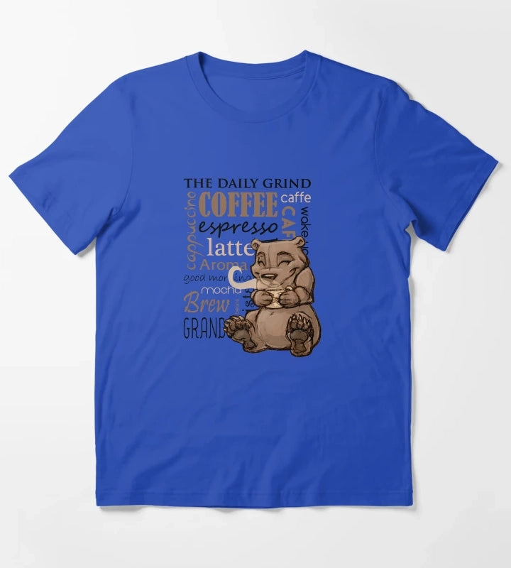 Coffee Bear T-Shirt Blue