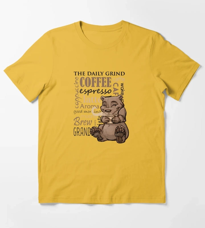 Coffee Bear T-Shirt Yellow