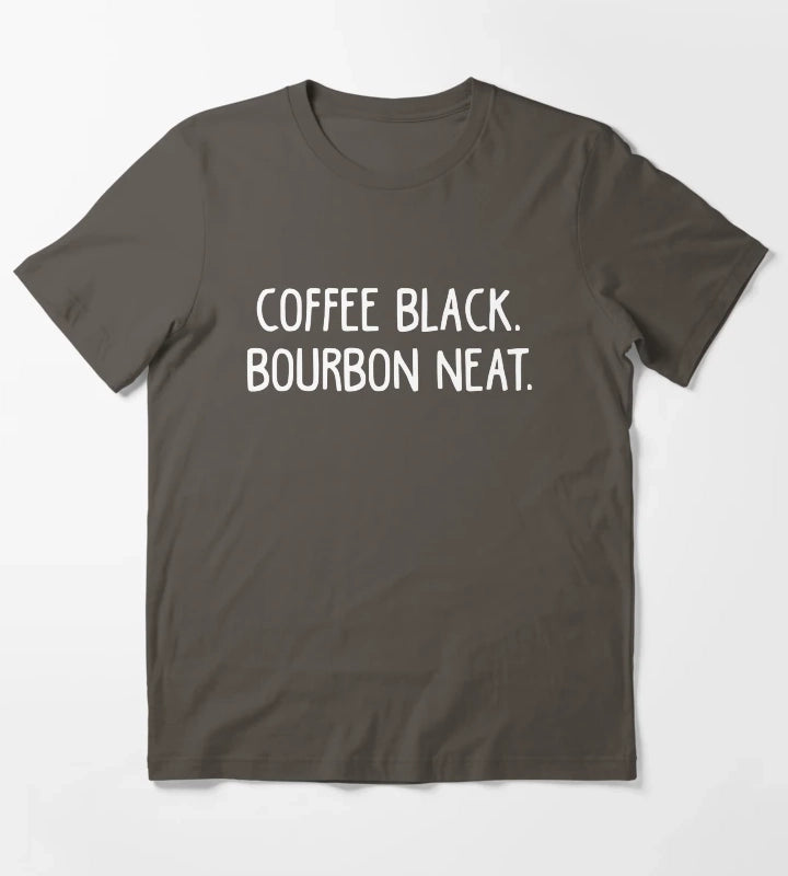 Coffee Black Bourbon Neat Coffee Lover T-Shirt Dark Grey
