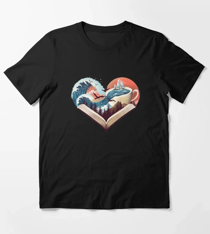 Coffee Book and Adventure T-Shirt