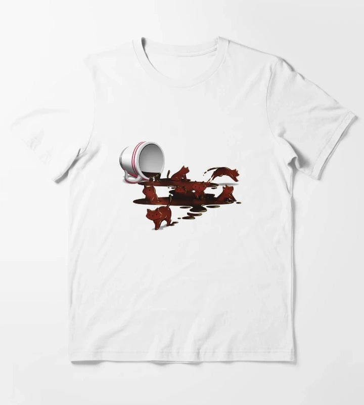 Coffee Cat T-Shirt White