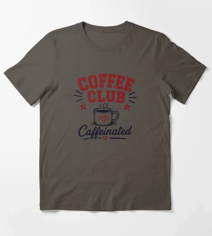 Coffee Club Caffeinated T-Shirt Dark Grey