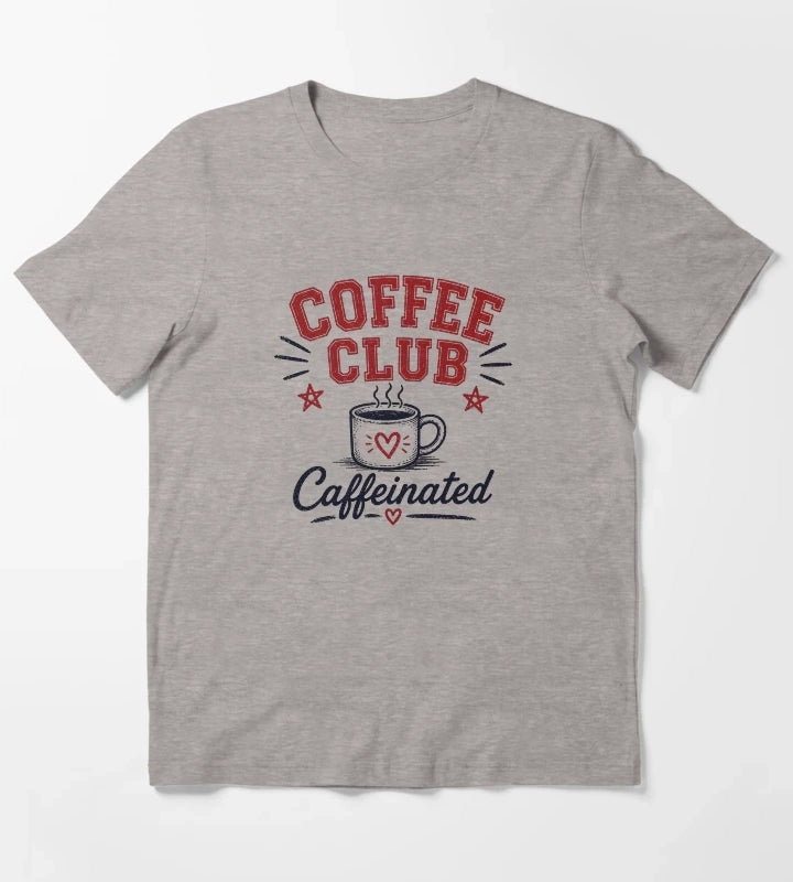 Coffee Club Caffeinated T-Shirt Heather Grey